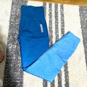 Blue ombré leggings